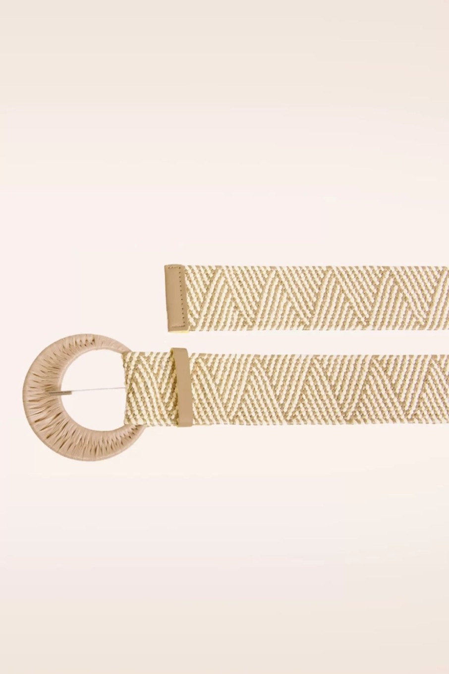 Smashed Lemon Gurtel | Raffia Gurtel In Sand Und Beige