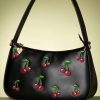 Banned Retro Taschen | Wild Cherry Handtasche In Schwarz