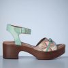 Nemonic Sandalen | Bora Flower Platform Sandale In Eisblau