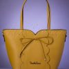 Vixen Taschen | Scalloped Shopper Tasche Mit Schleife Vorne In Senfgelb