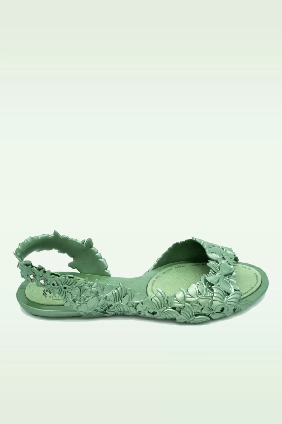 Sunies Sandaletten | Flexi Butterfly Flipflop Sandalen In Glossy Grun