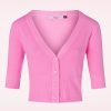 Banned Retro Strickjacken | Uberladener Cardigan In Bubblegum Pink