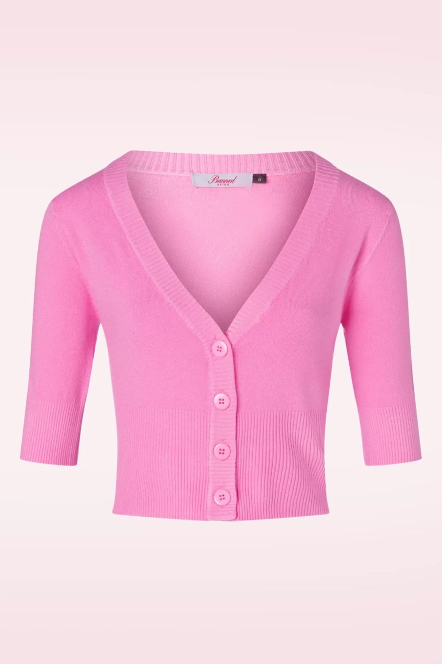 Banned Retro Strickjacken | Uberladener Cardigan In Bubblegum Pink