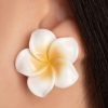 Glitz-o-Matic Schmuck | Tropical Summer Flower Ohrstecker In Weis