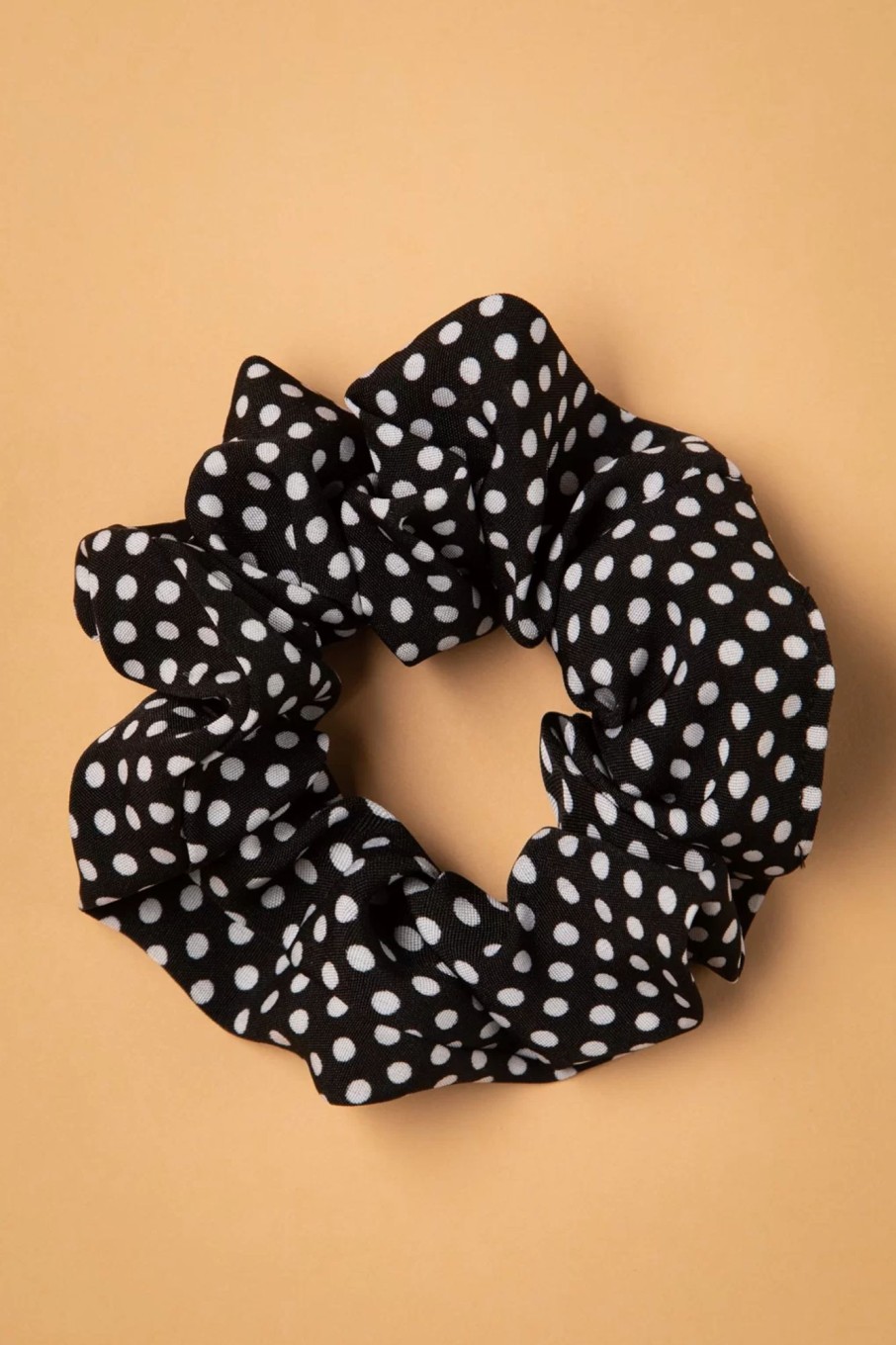 Banned Retro Haarschmuck | Dotty Scrunchie In Schwarz