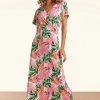 Smashed Lemon Maxi Kleider | Tropical Maxi Kleid In Weis