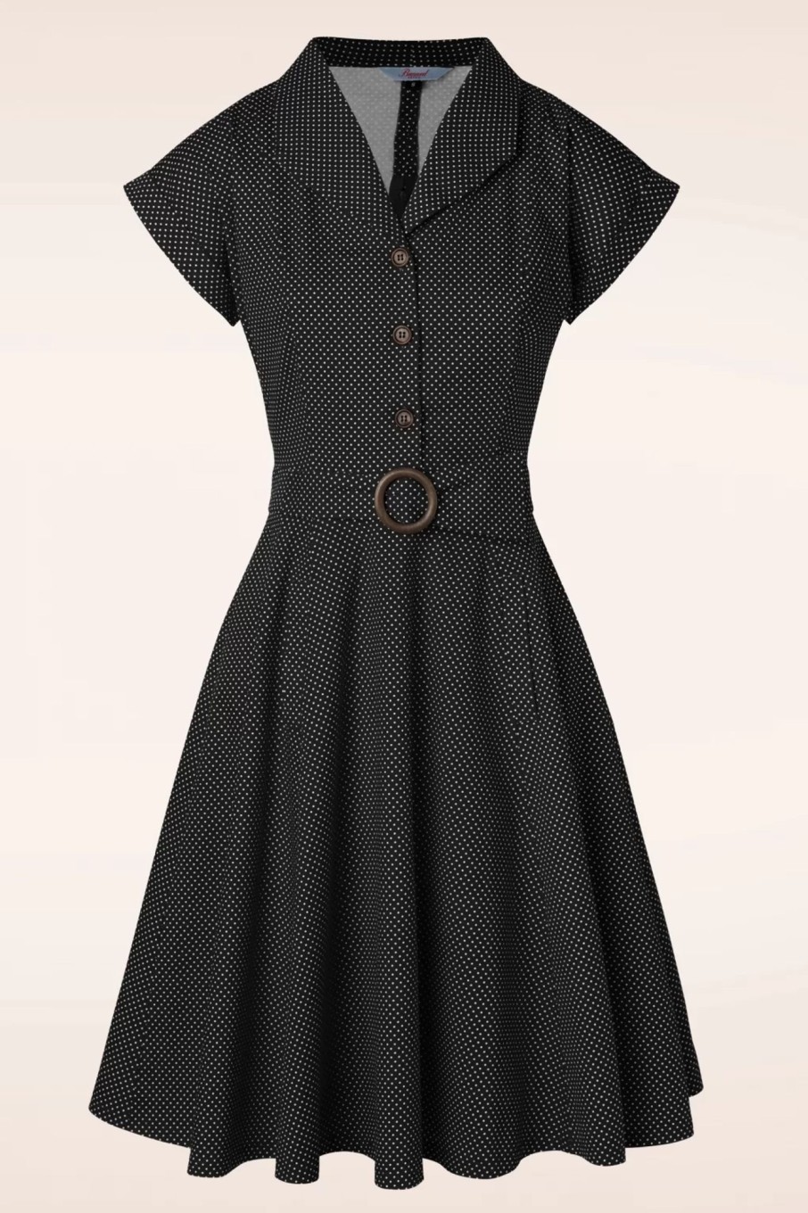 Banned Retro Plus Sizes Kleider | Gepunktetes Tanzkleid In Schwarz