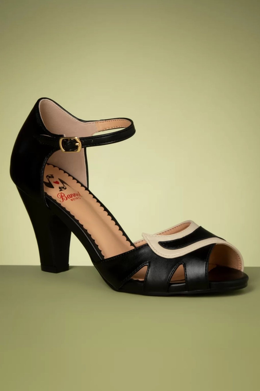 Banned Retro Pumps | Mable Peeptoe Pumps In Schwarz