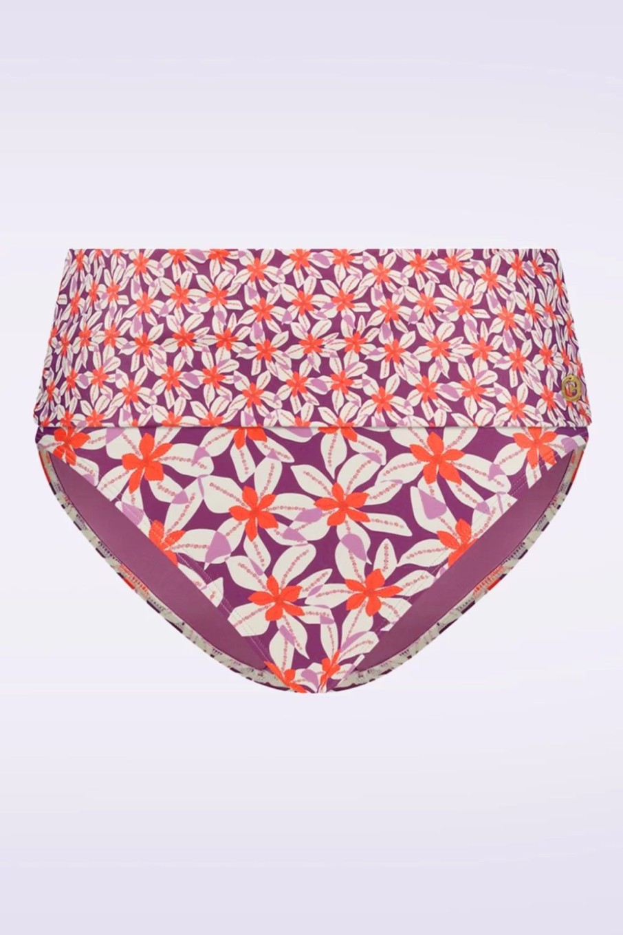 TC Beach Bikinis | Flipover-Bikinihose „Summer Flowers" In Lila