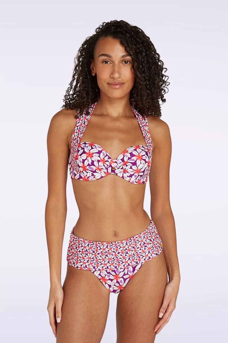 TC Beach Bikinis | Flipover-Bikinihose „Summer Flowers" In Lila