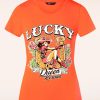 Queen Kerosin T-Shirts | Lucky T-Shirt In Orange