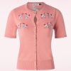 Banned Retro Strickjacken | The Kissing Poodles Strickjacke In Pink