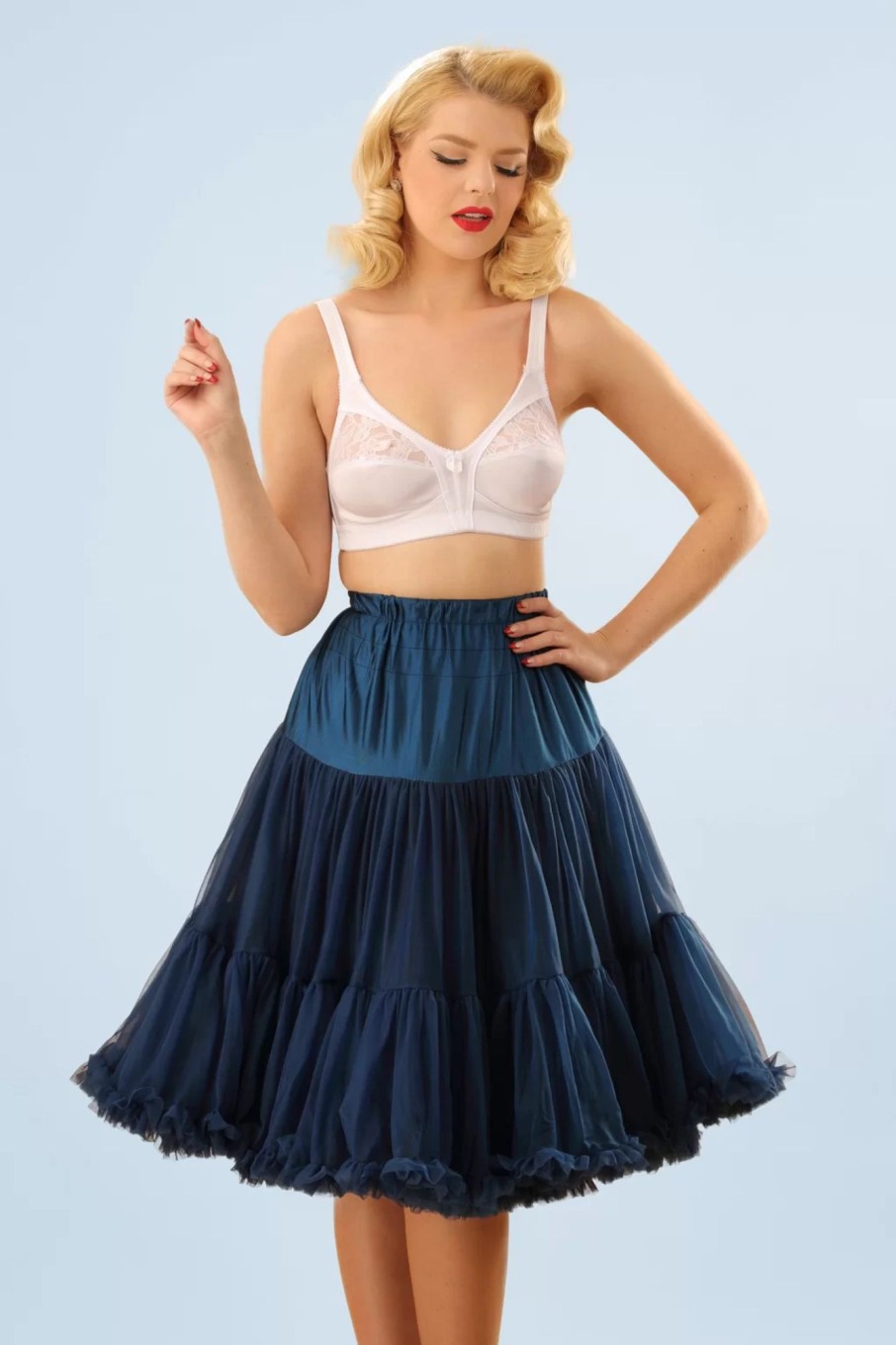 Banned Retro Petticoats | Lola Lifeforms Petticoat In Marineblau