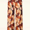 Vintage Chic for Topvintage Hosen | Pia Floral Bundfaltenhose In Braun