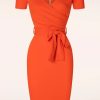 Vintage Chic for Topvintage Plus Sizes Kleider | Evie Etuikleid In Orange