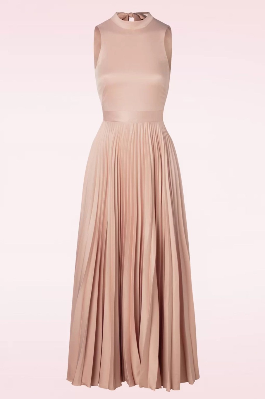 Closet London Uni Kleider | Bella Plissee Maxi Kleid In Blush Pink