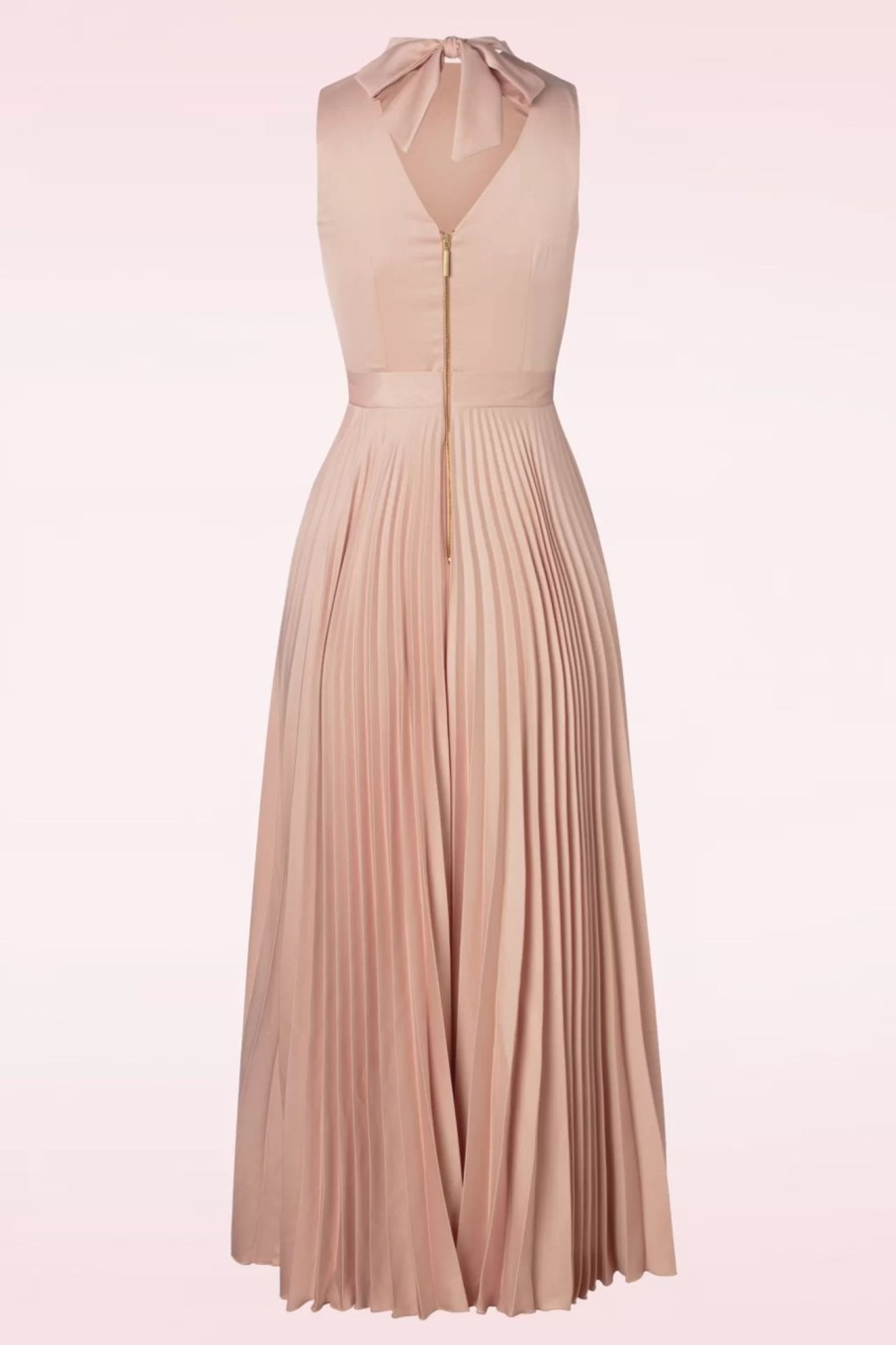 Closet London Uni Kleider | Bella Plissee Maxi Kleid In Blush Pink