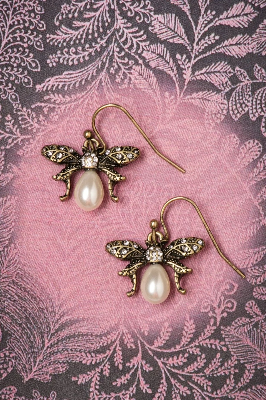 Lovely Schmuck | Bumble Bee Pearl Drop Ohrringe In Gold