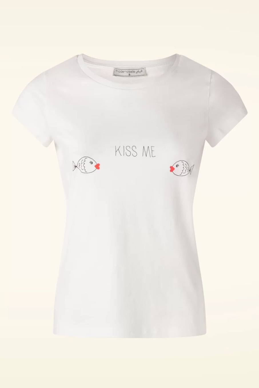 Mademoiselle Yu00e9Yu00e9 T-Shirts | Kiss Me T-Shirt In Ecru