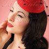 Banned Retro Haarschmuck | Marilyn Fascinator In Rot