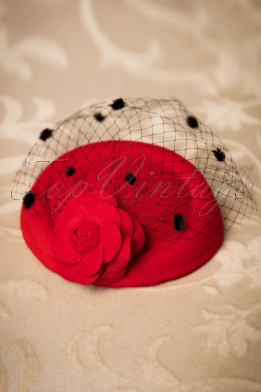 Banned Retro Haarschmuck | Marilyn Fascinator In Rot