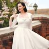 Vintage Diva Plus Sizes Kleider | The Jayne Swing Kleid In Off White