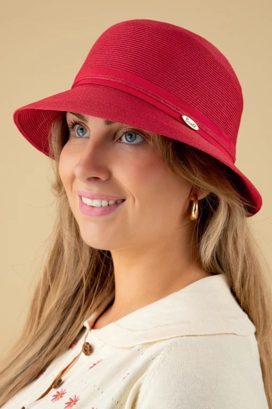 Brontu00e9 Hute & Fascinators | Julia Cloche Strohhut In Rot