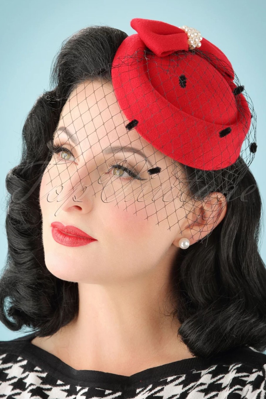 Banned Retro Haarschmuck | Judy Hat In Rot