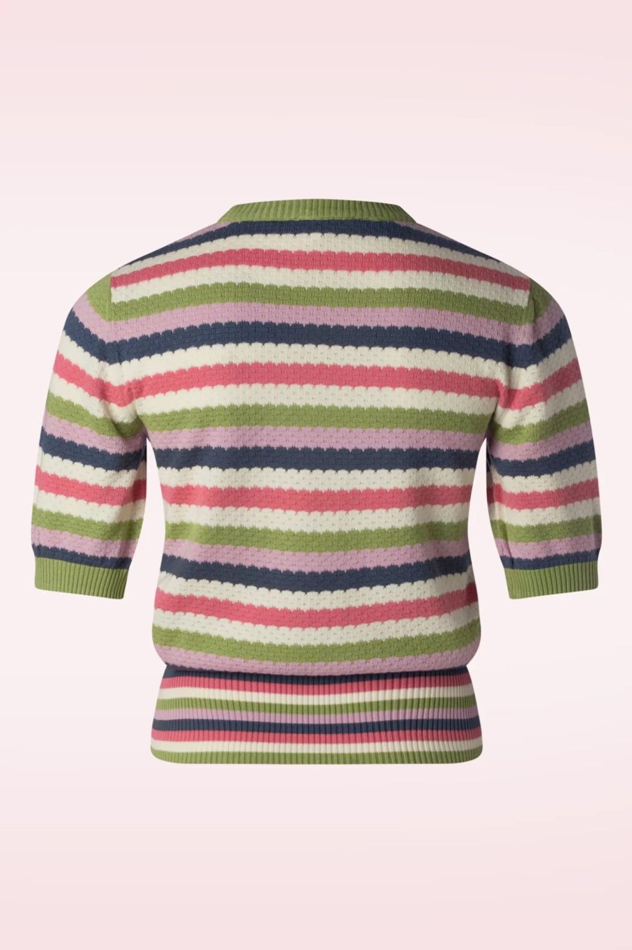 Circus Pullover | Knitted Waffel Top In Multi