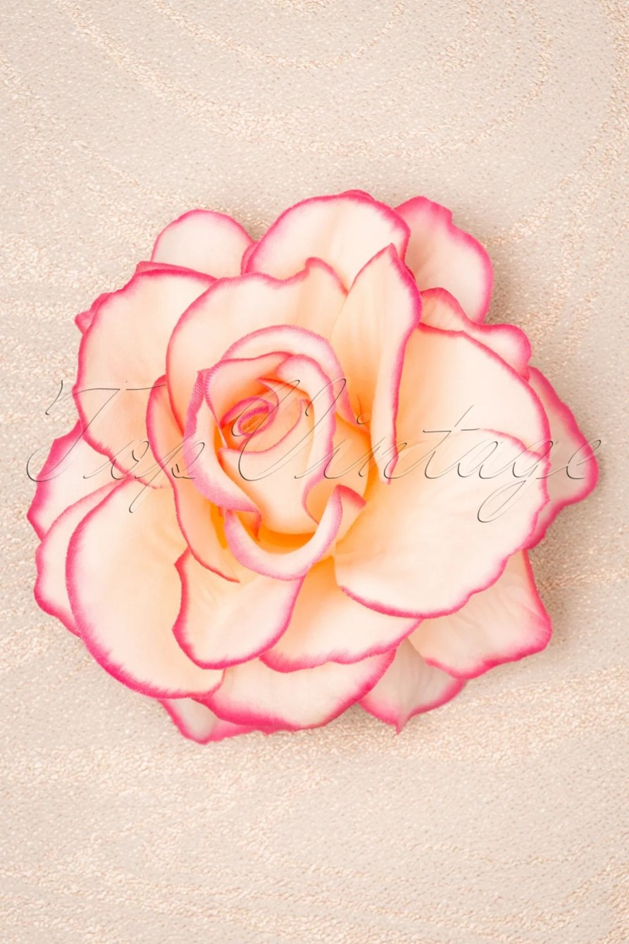 Topvintage Boutique Collection Haarschmuck | Hinreisende Rose Haarspange In Pink