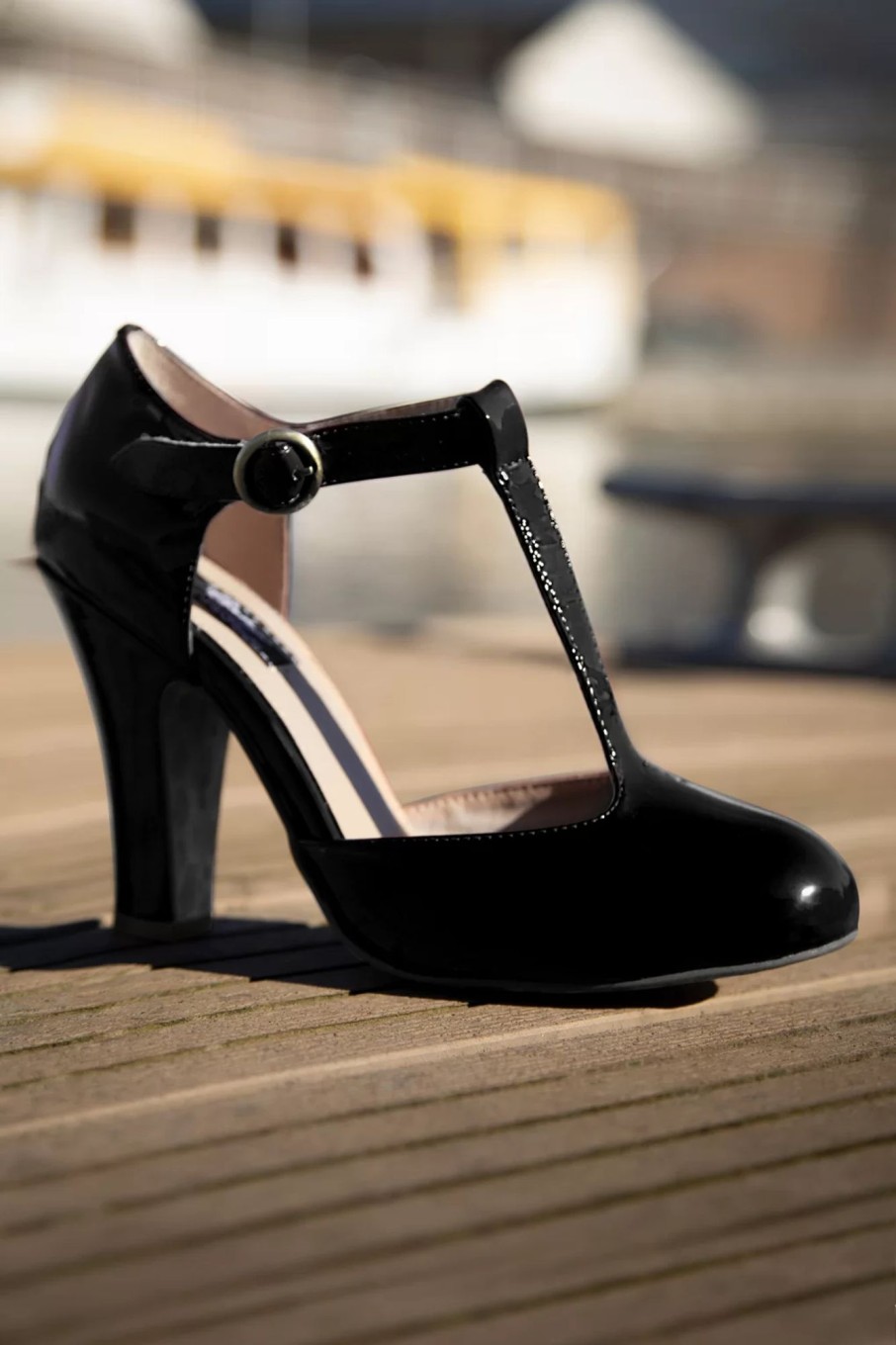 Lola Ramona u2665 Topvintage Pumps | June Muhelos Elegante Lackpumps In Schwarz