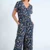 Seasalt Playsuits & Jumpsuits | Rose Trellis Jumpsuit In Tidal Floral Maritime