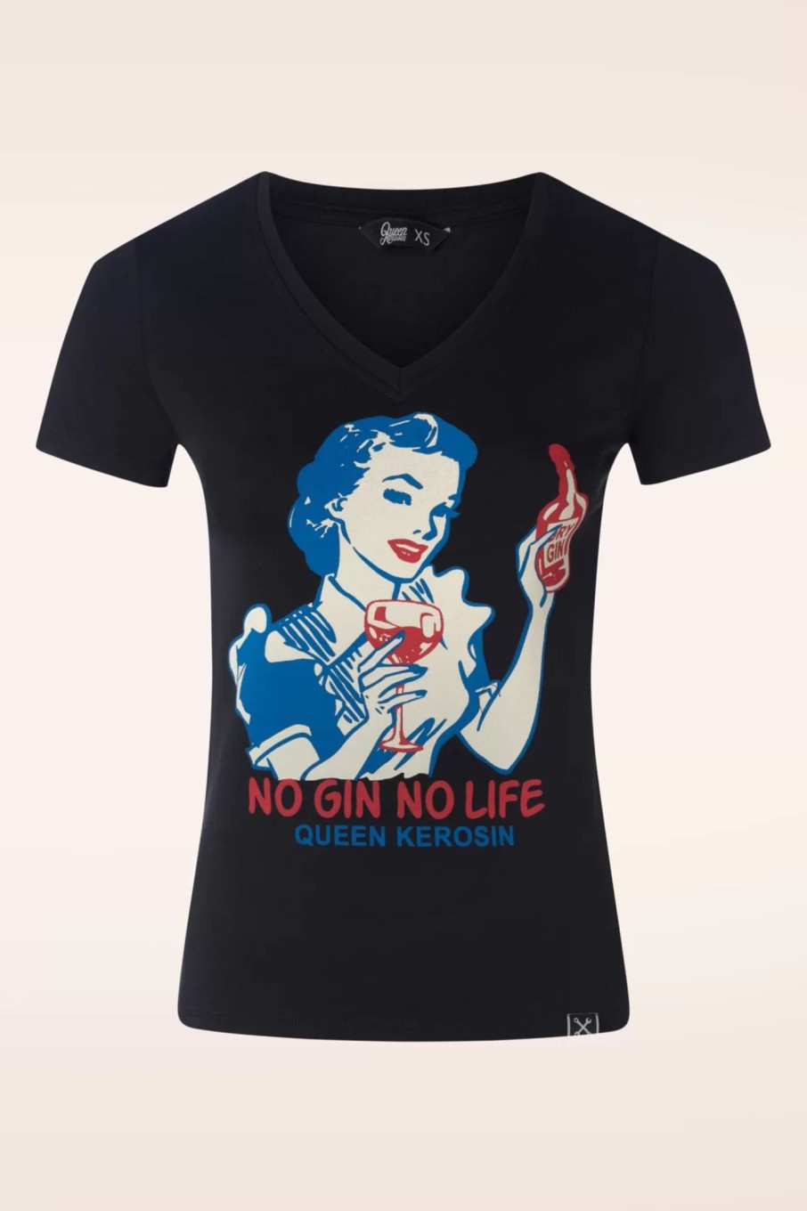 Queen Kerosin T-Shirts | No Gin No Life T-Shirt In Schwarz