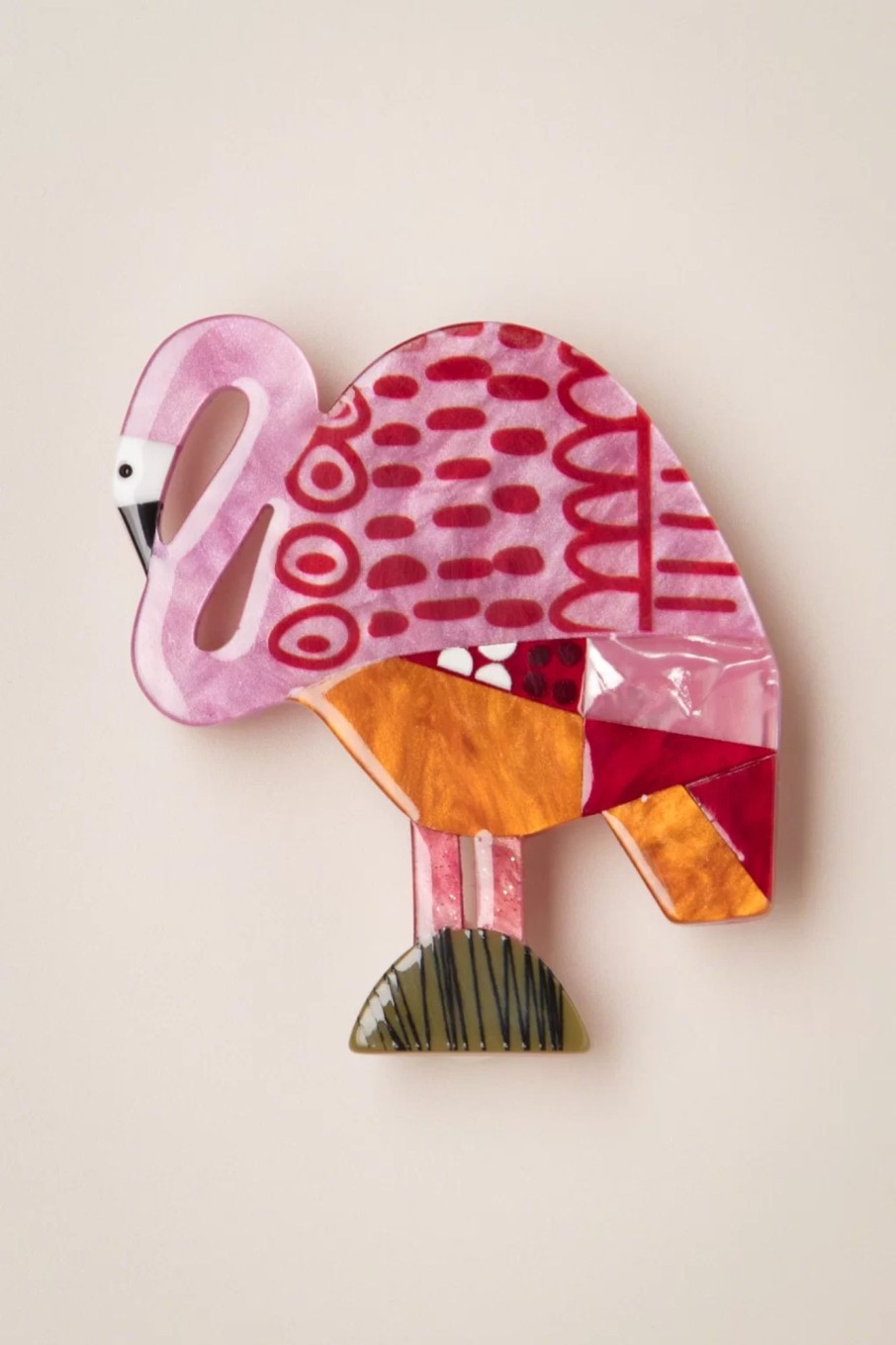 Erstwilder Schmuck | A Flamingo Named Honk Brosche