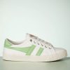 Gola Sneaker | Mark Cox Tennis Sneaker In Off White Und Patina Grun