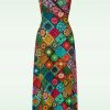 LaLamour Plus Sizes Kleider | Gia Granny Maxi Kleid In Multi