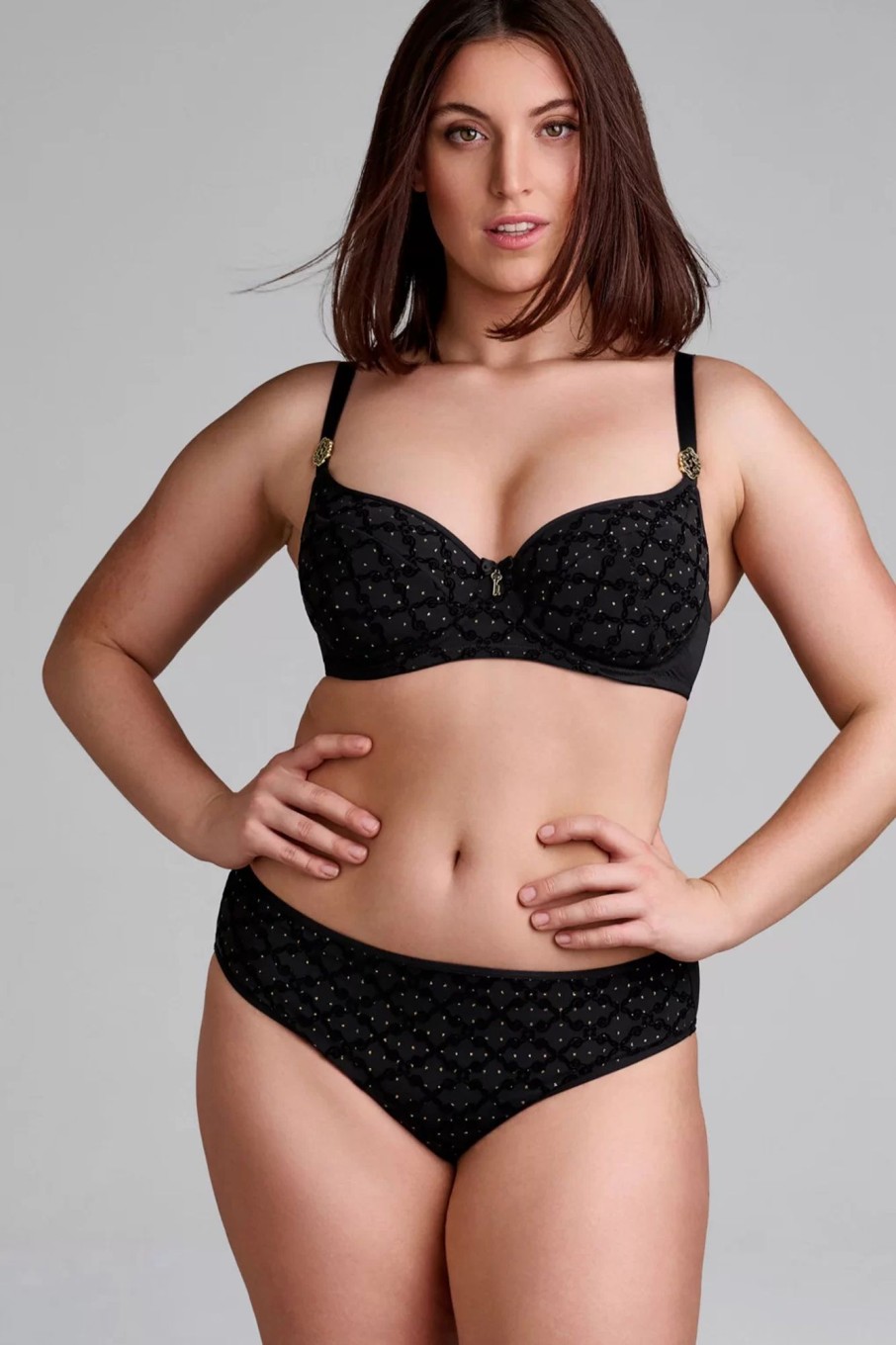 Marlies Dekkers Bhs | Calliope Balcony Bh In Black And Gold Print