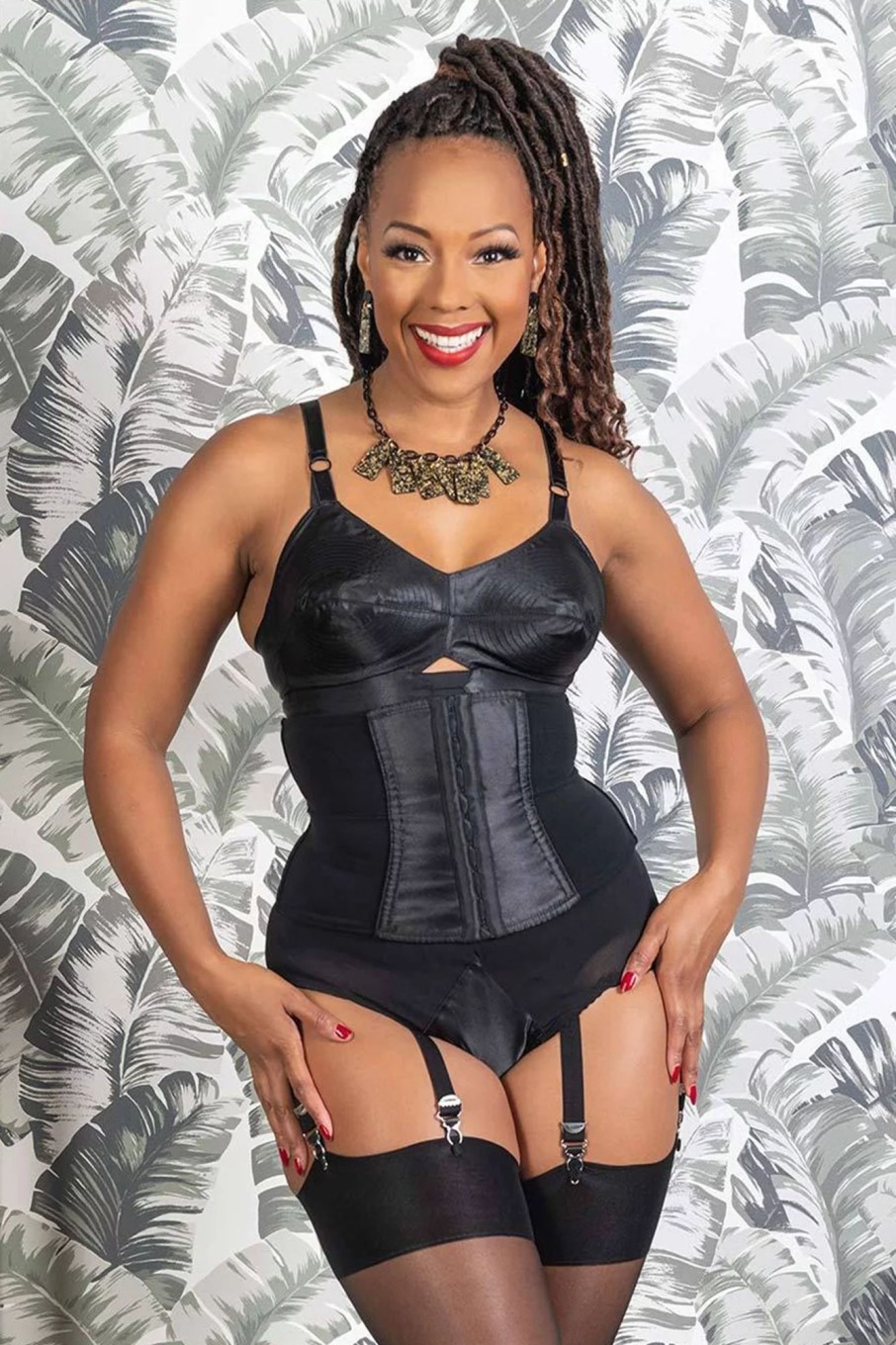 What Katie Did Dessous | Waspie Glamour Nouveau In Schwarz