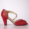 Banned Retro Pumps | Sassy Dance Peeptoe Pumps In Rot