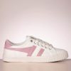 Gola Sneaker | Mark Cox Tennis Sneaker In Off White Und Chalk Pink