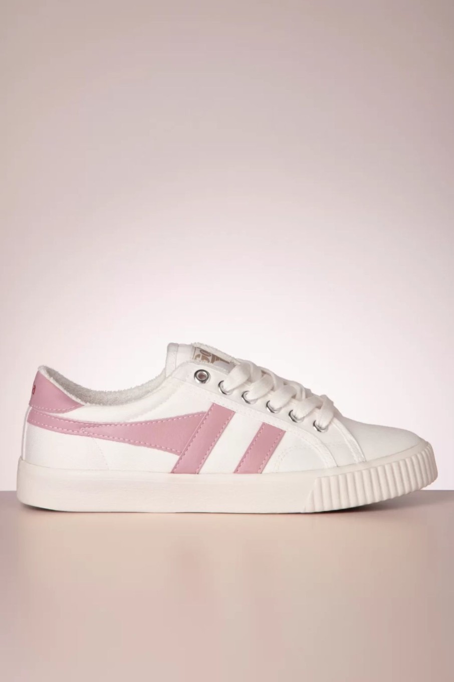 Gola Sneaker | Mark Cox Tennis Sneaker In Off White Und Chalk Pink