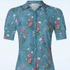 Very Cherry Blusen | Classic Fieldbouquet Bluse In Blau