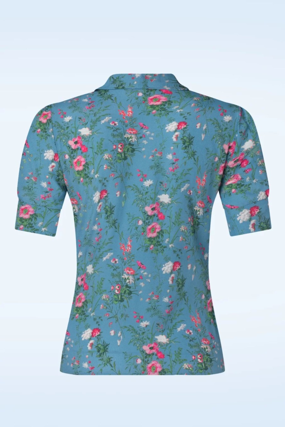 Very Cherry Blusen | Classic Fieldbouquet Bluse In Blau