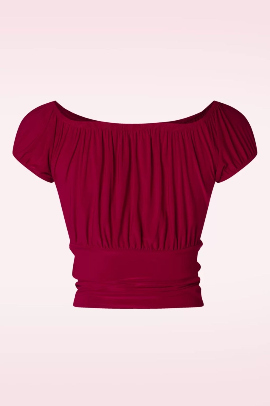 Vintage Chic for Topvintage Tops | Belinda Off Shoulder Top In Rot