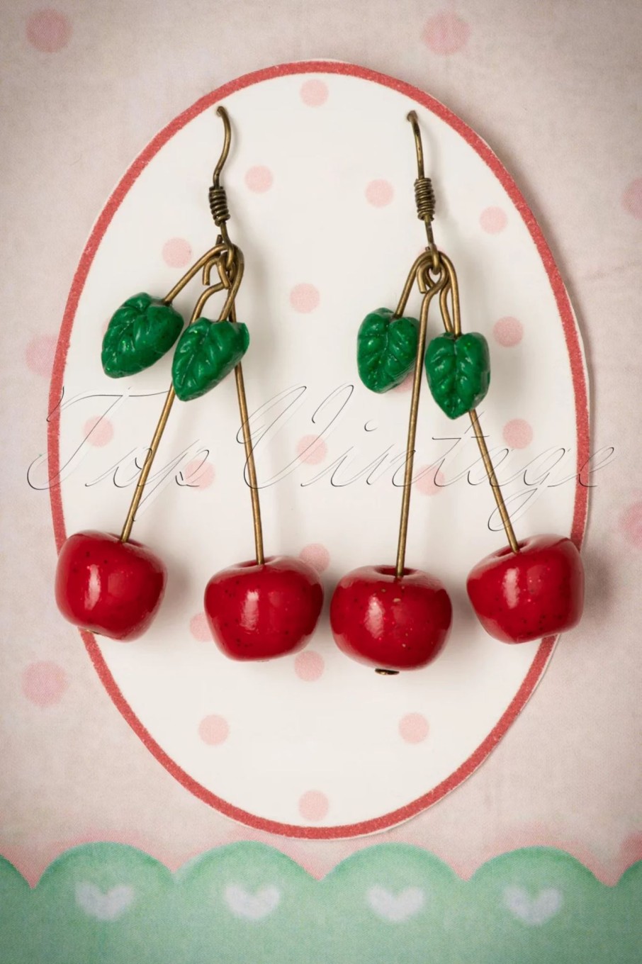 Sweet Cherry Schmuck | Suse Funkelnde Kirschen-Ohrringe In Rot