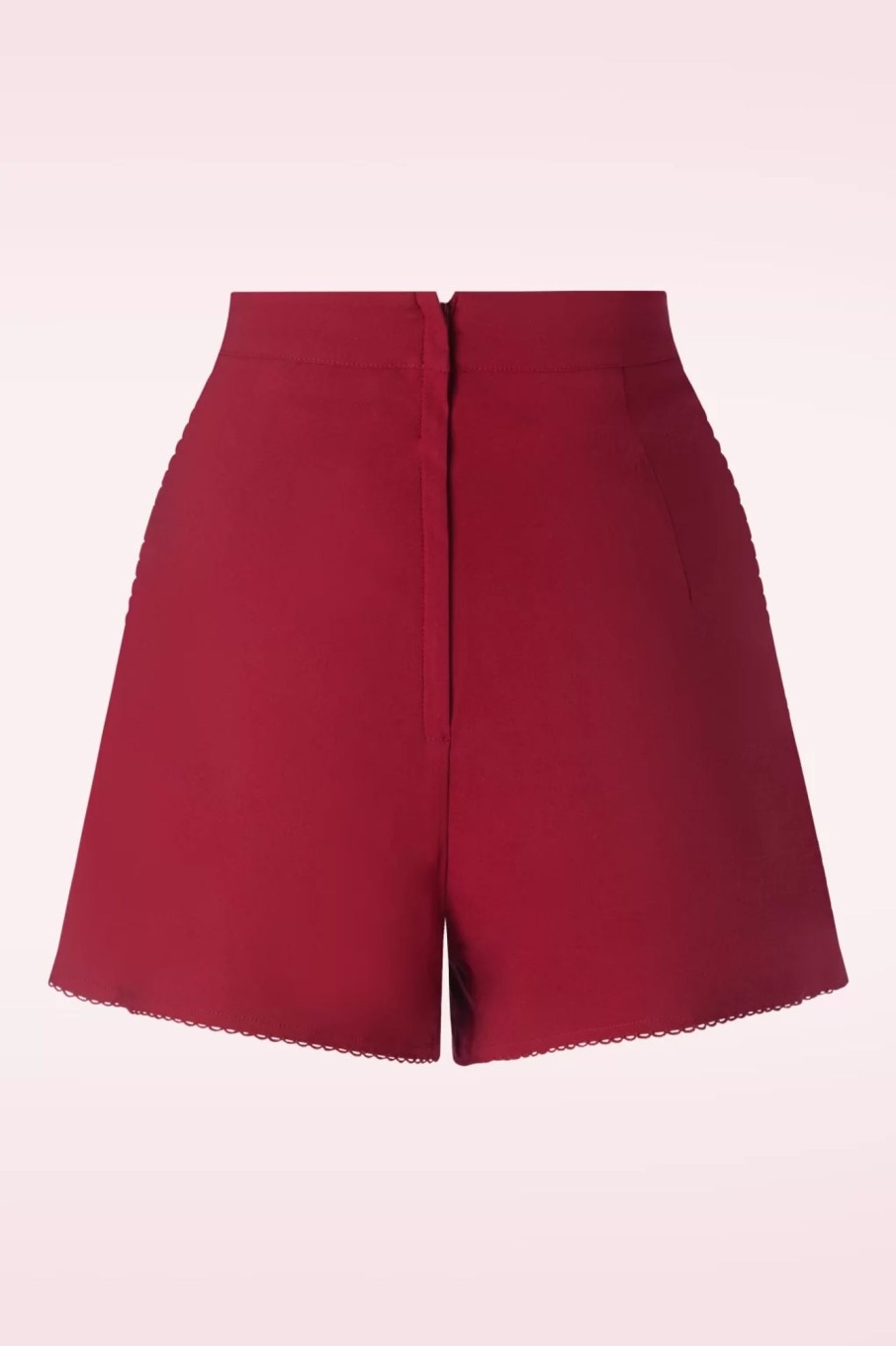 Vixen Hosen | Heart Button Shorts In Rot