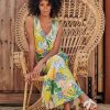 Smashed Lemon Maxi Kleider | Tasia Tropical Maxi Kleid In Multi