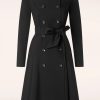 Collectif Clothing Jacken | Korrina Swing Trenchcoat In Schwarz