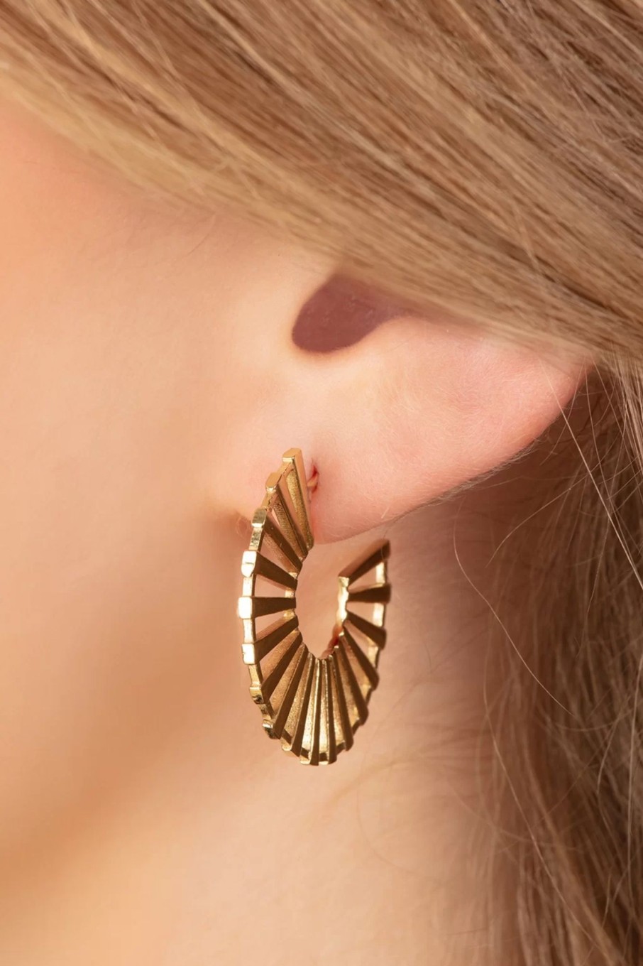 Very Cherry Schmuck | Circle Fan Ohrringe In Gold