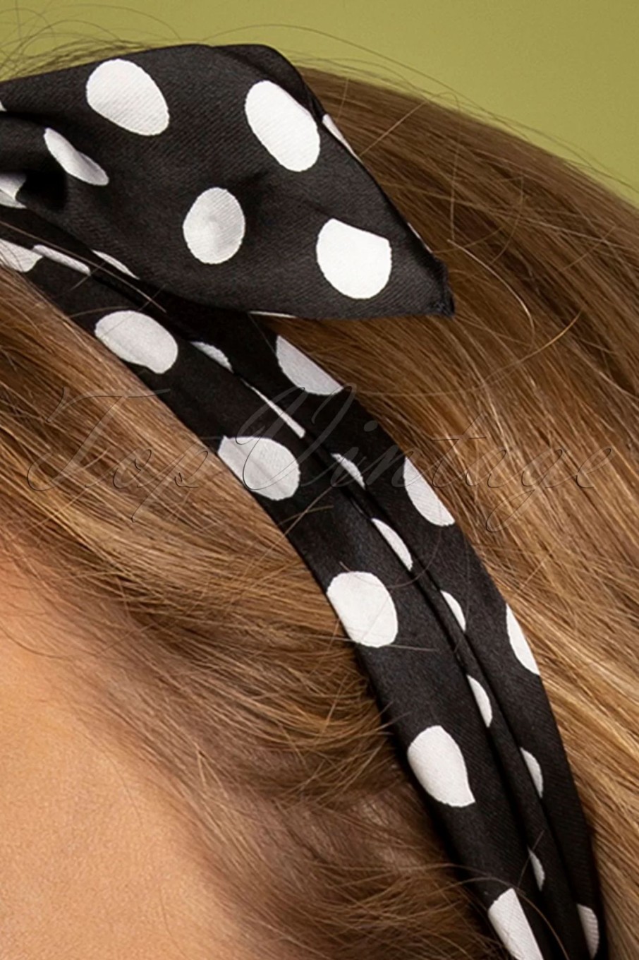 ZaZoo Haarschmuck | Pin-Up Haarschal Mit Schwarzen Polkadots